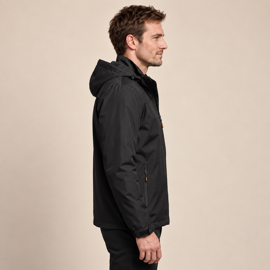 Lekka kurtka softshell męska z kapturem na wiosnę