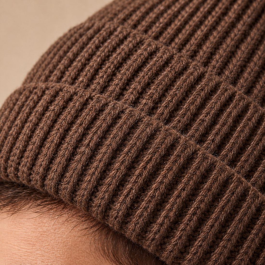 Czapka beanie męska prążkowana