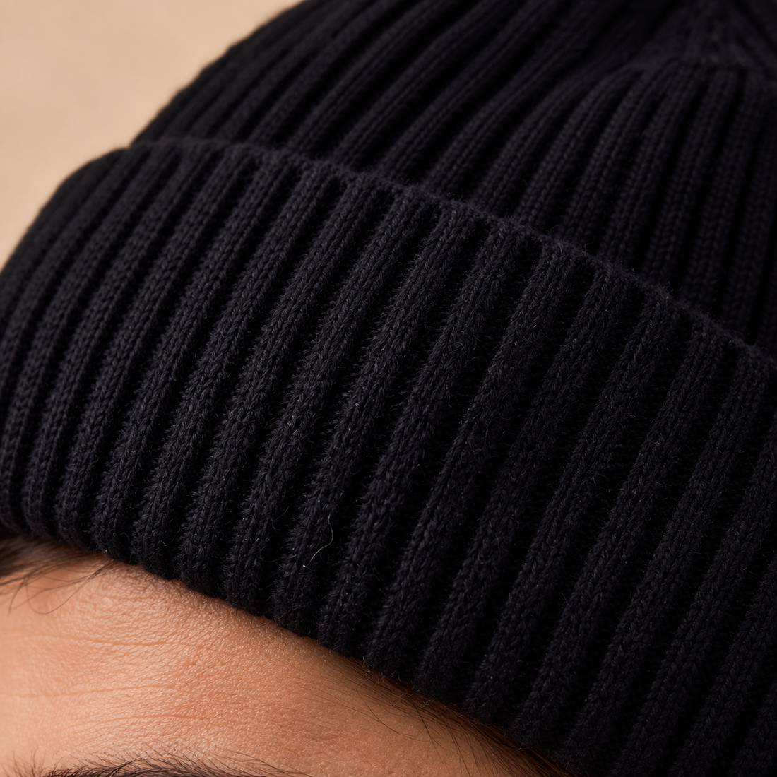 Czapka beanie męska prążkowana