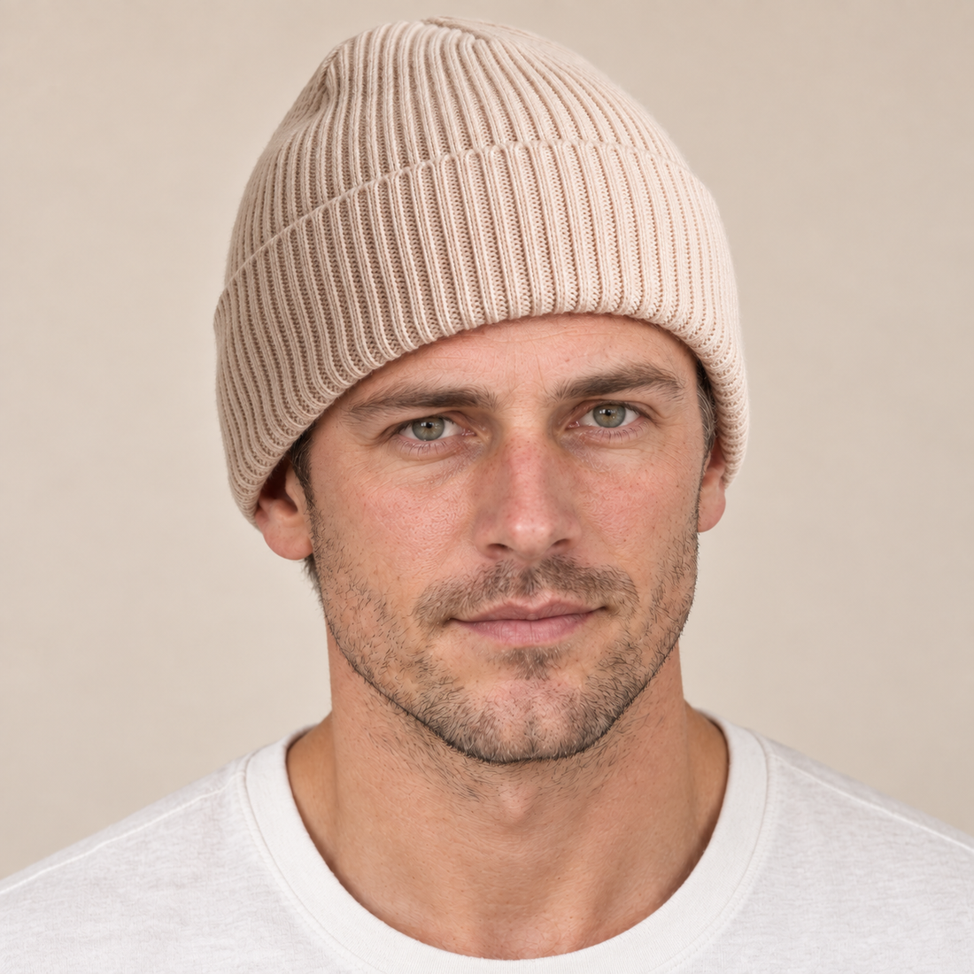 Czapka beanie męska prążkowana