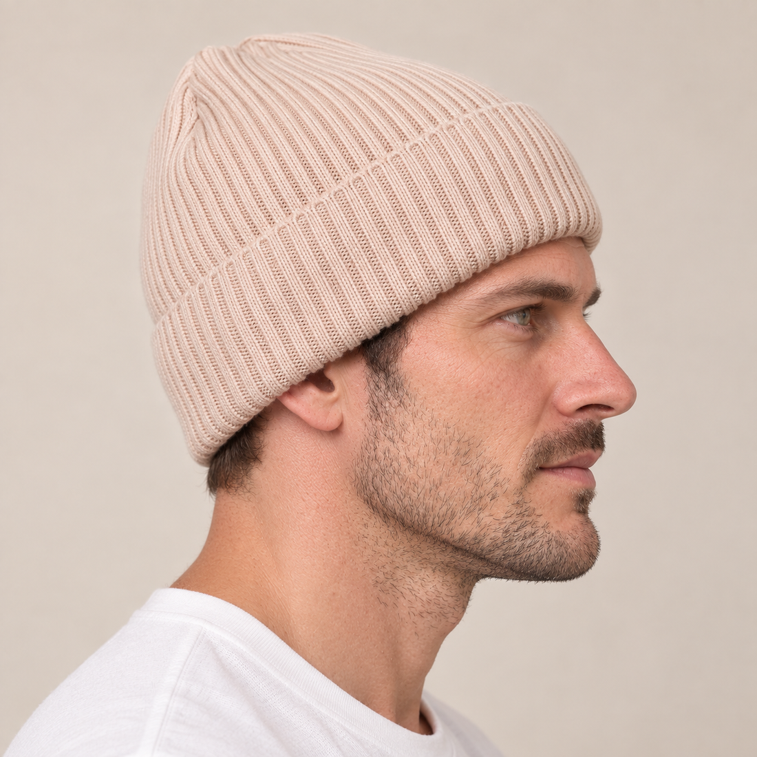 Czapka beanie męska prążkowana