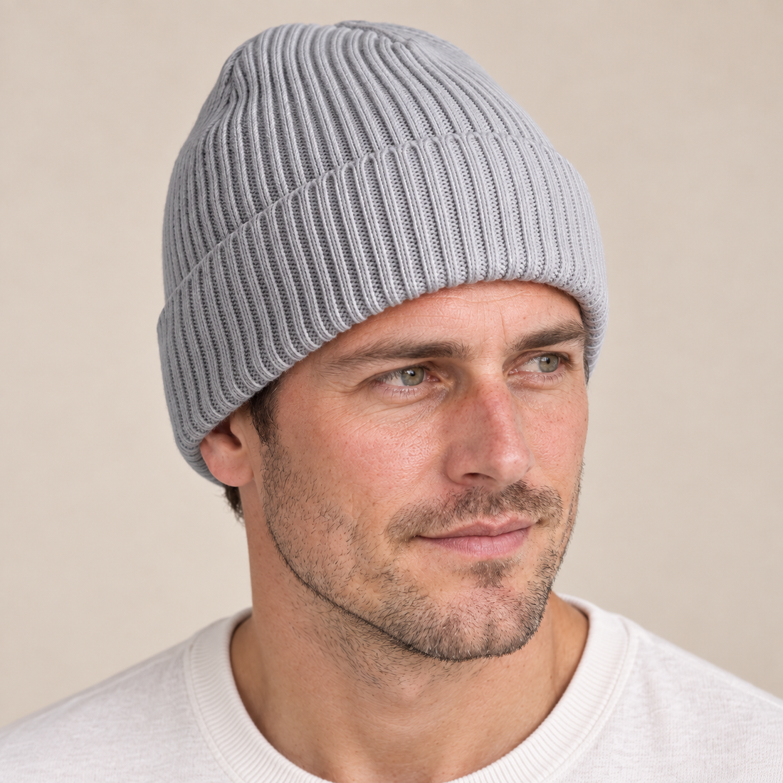 Czapka beanie męska prążkowana