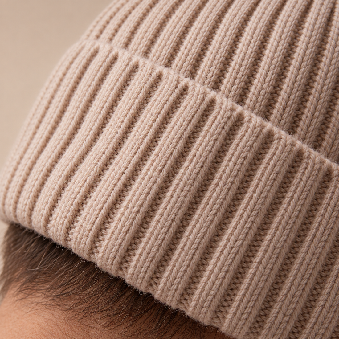 Czapka beanie męska prążkowana