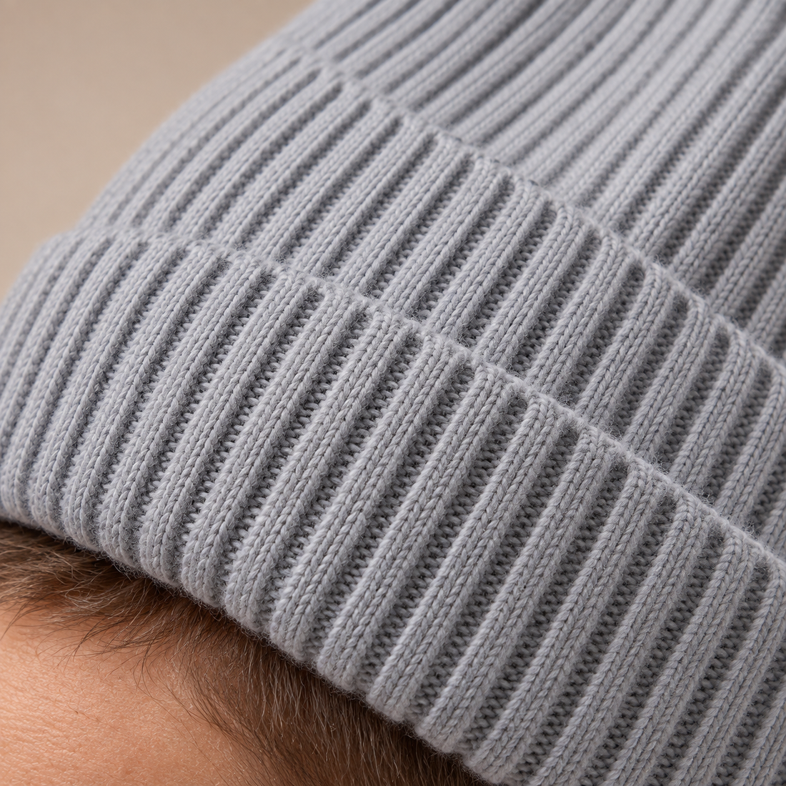 Czapka beanie męska prążkowana