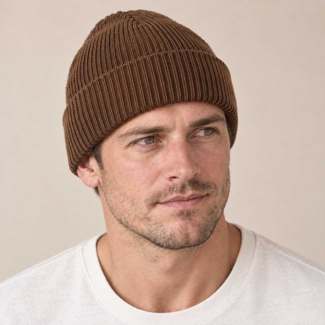 Czapka beanie męska prążkowana