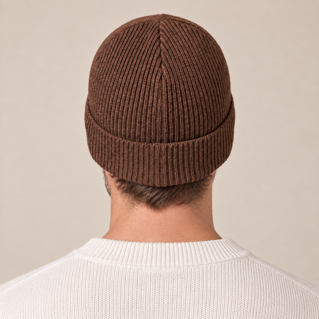 Czapka beanie męska prążkowana