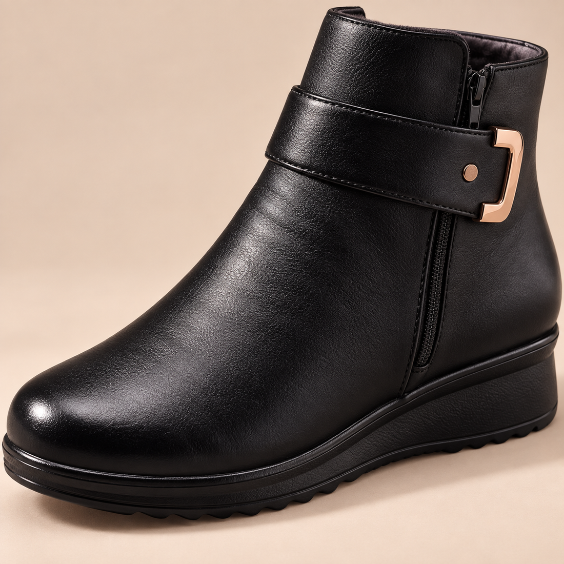 Skórzane buty damskie z anatomiczną podeszwą i usztywnioną cholewką