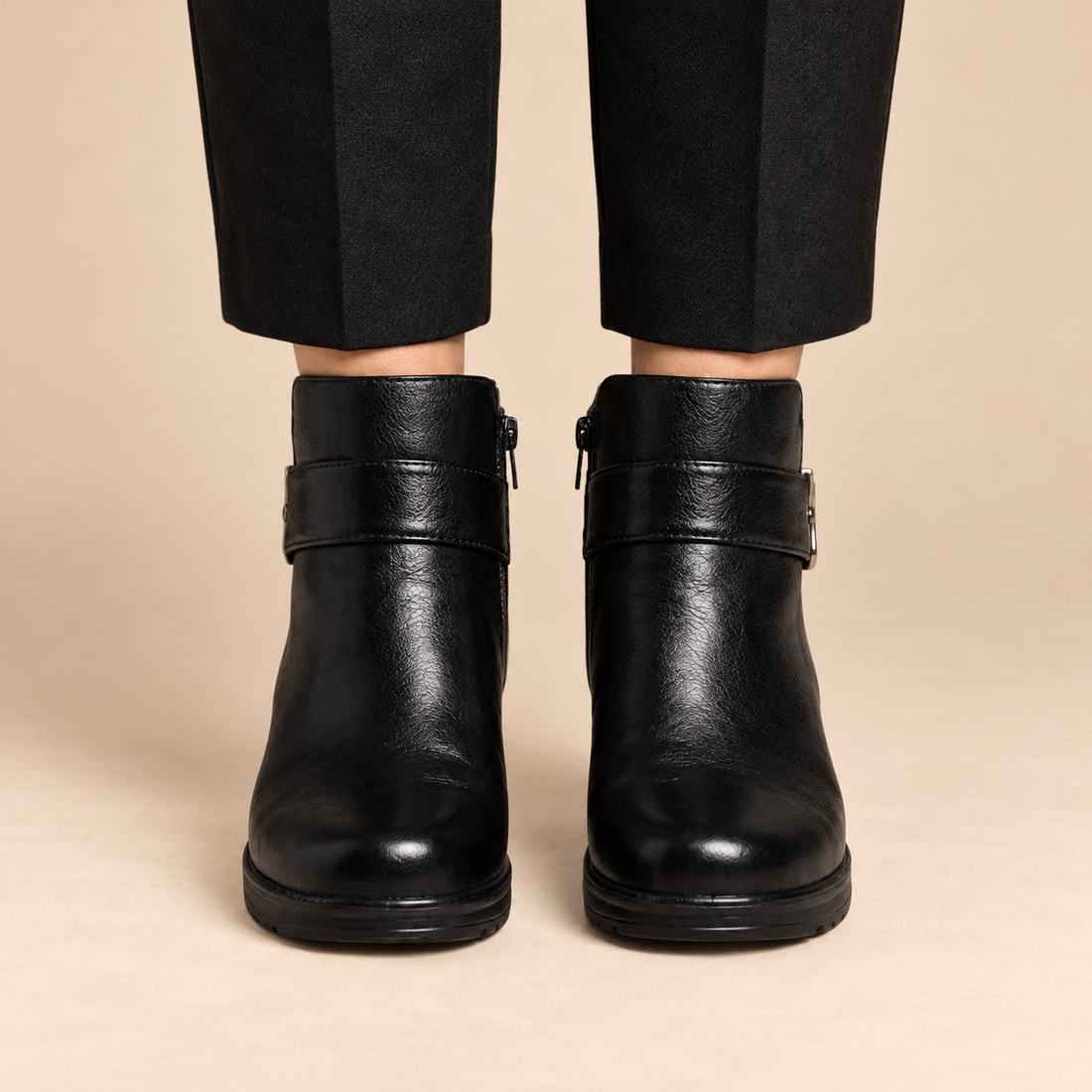 Skórzane buty damskie z anatomiczną podeszwą i usztywnioną cholewką
