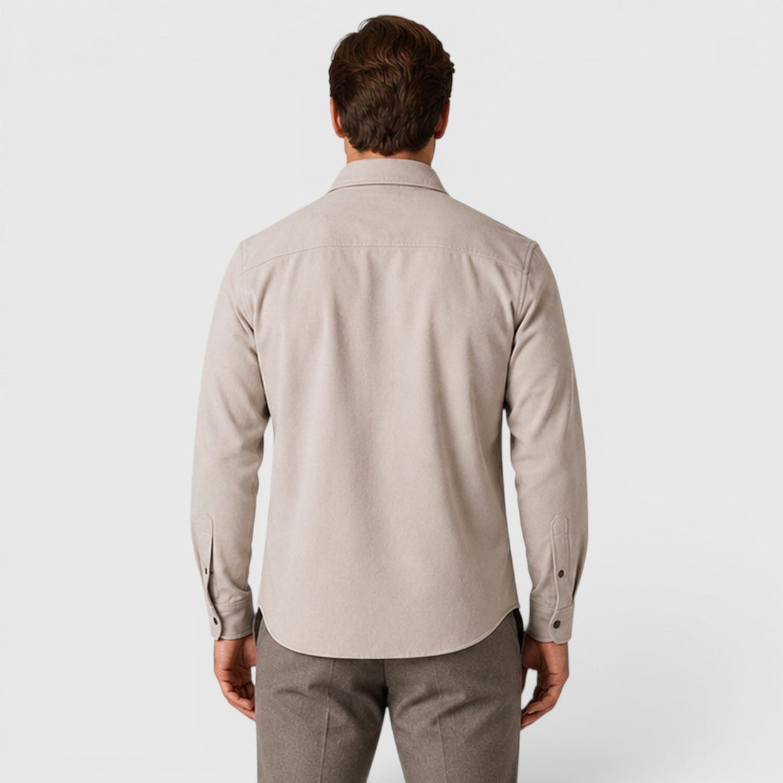 Koszula wierzchnia męska slim fit z efektem szczotkowanej bawełny