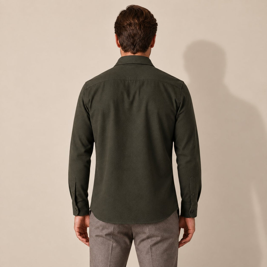 Koszula wierzchnia męska slim fit z efektem szczotkowanej bawełny
