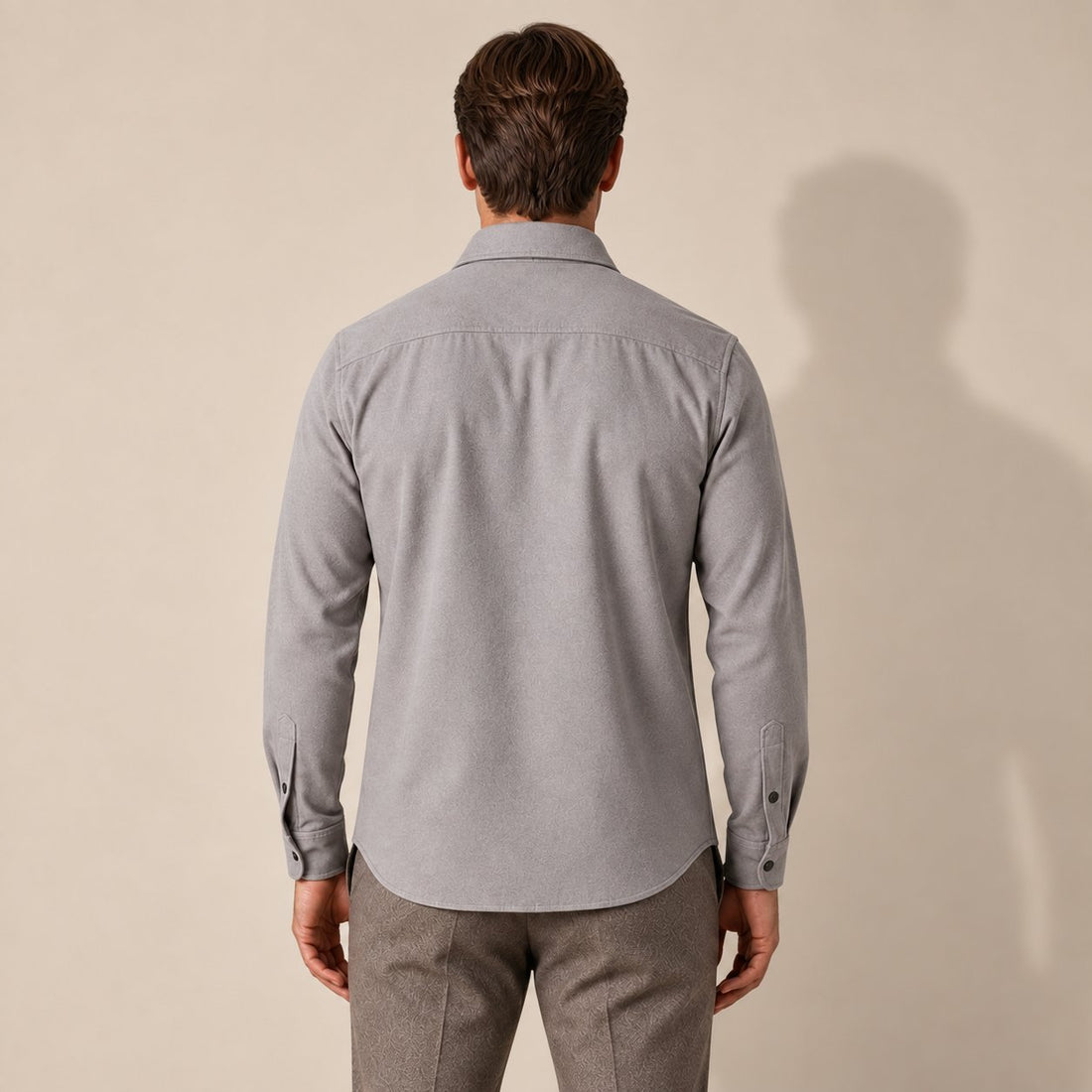 Koszula wierzchnia męska slim fit z efektem szczotkowanej bawełny